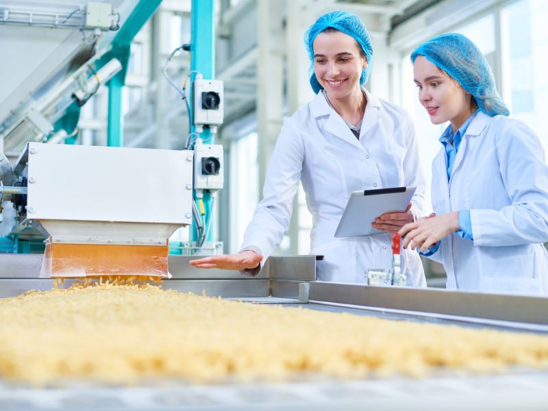 Process control system for the food industry