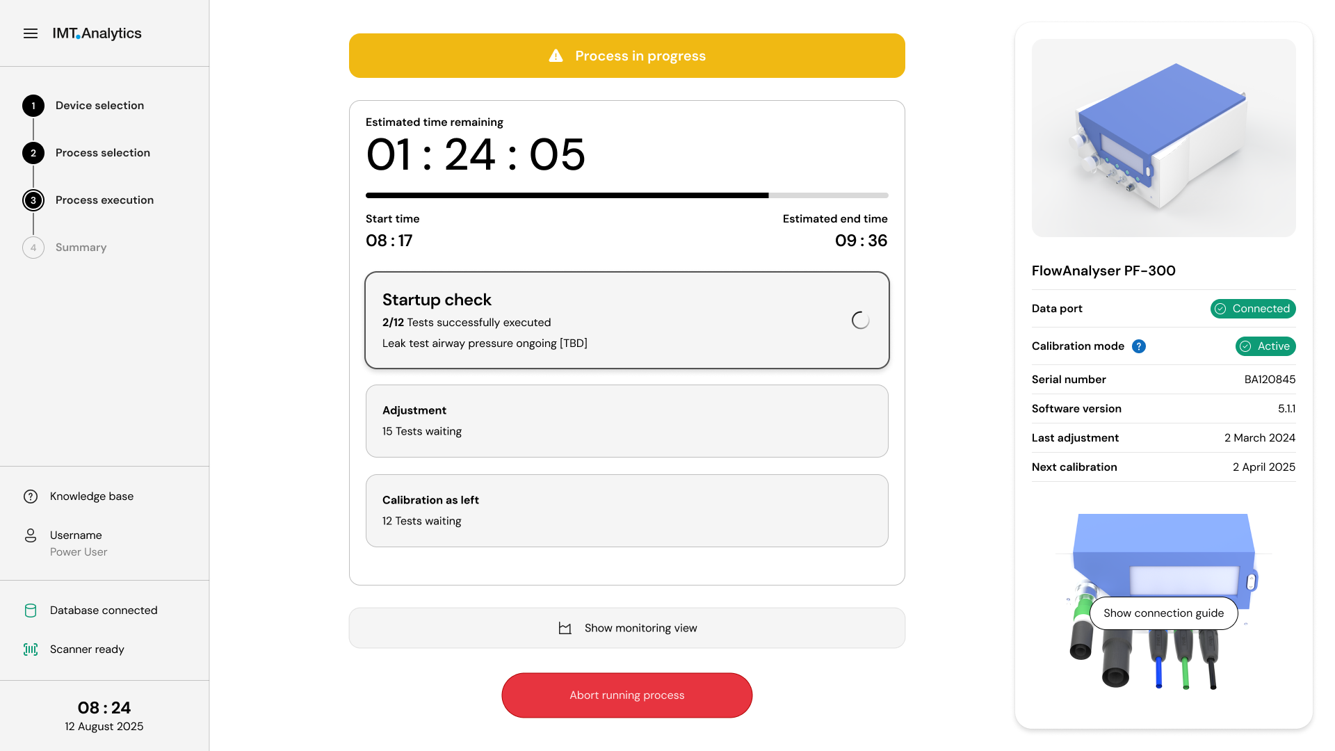Calbench X_UI Design_Running Process
